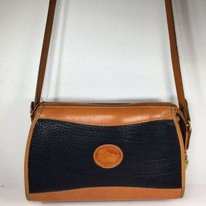 Dooney & Bourke Vtg Blue w/Brown Trim Leather Bag